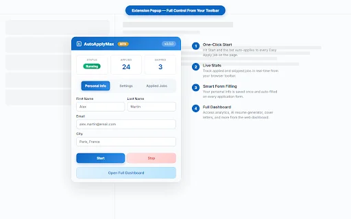 AutoApplyMax: Automate Job Applications & AI Resume Builder - Screenshot 1